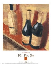 "Vino, Vino, Vino 1" - Art Print by Len Abbott | Movie Poster Prints from Posterazzi