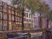 Amsterdamn Row Houses - Art Print by Michael Longo | Movie Poster Prints from Posterazzi