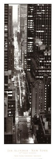 47th Street Evening - Art Print by Jim Alinder | Movie Poster Prints from Posterazzi
