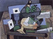 Still Life with Grapes & Clarinet - Art Print by Georges Braque | Movie Poster Prints from Posterazzi