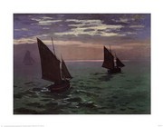 Boats Leaving the Harbor - Art Print by Claude Monet | Movie Poster Prints from Posterazzi