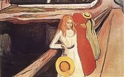 Girl on a Bridge - Art Print by Edvard Munch | Movie Poster Prints from Posterazzi