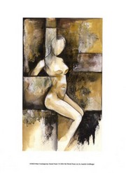 Mini-Contemporary Seated Nude I - Art Print by Jennifer Goldberger | Movie Poster Prints from Posterazzi