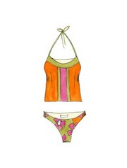Beach Bikini IV (PT) - Art Print by Jennifer Goldberger | Movie Poster Prints from Posterazzi