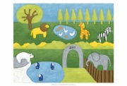 Storybook Zoo - Art Print by Chariklia Zarris | Movie Poster Prints from Posterazzi