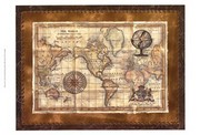 Antique World Map - Art Print by  Vision studio | Movie Poster Prints from Posterazzi