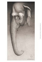 "Toni, the Elephant" - Art Print by Robert L. Caldwell | Movie Poster Prints from Posterazzi