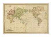 "Map of the World, c.1800's (mercator projection)" - Art Print by  Vision studio | Movie Poster Prints from Posterazzi