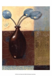 Ebony Vase with Blue Tulips II - Art Print by Norman Wyatt | Movie Poster Prints from Posterazzi