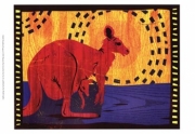 Woodblock Kangaroo - Art Print by Benjamin Bay | Movie Poster Prints from Posterazzi