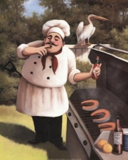 Barbecue Chef Hot Sauce - Art Print by T.C. Chiu | Movie Poster Prints from Posterazzi