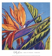 Birds of Paradise - Turquoise - Art Print by Sally Evans | Movie Poster Prints from Posterazzi