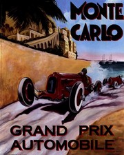 Monte Carlo Grand Prix - Art Print by Chris Flanagan | Movie Poster Prints from Posterazzi