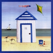 Beach House 1 - Art Print by Katharine Gracey | Movie Poster Prints from Posterazzi