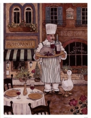 Chef With Wine - Art Print by Betty Whiteaker | Movie Poster Prints from Posterazzi