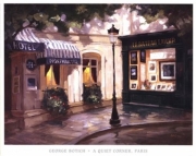 "A Quiet Corner, Paris" - Art Print by George Botich | Movie Poster Prints from Posterazzi