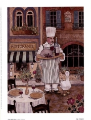 Chef With Wine - Art Print by Betty Whiteaker | Movie Poster Prints from Posterazzi