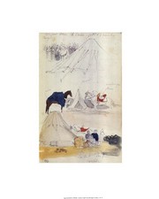 Campement - Art Print by Eugene Delacroix | Movie Poster Prints from Posterazzi