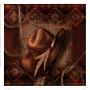 Alma Lee Western Cowboy Hat 11.00 x 11.00 Poster Print