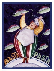 Dana Simson Basta Pasta 13.00 x 17.00 Poster Print