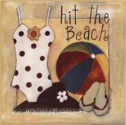 Hit the Beach - Art Print by Bernadette Deming | Movie Poster Prints from Posterazzi