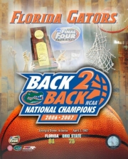 07 Gators NCAA Back to Back Championships - Sports Photo Print | Posters from Posterazzi