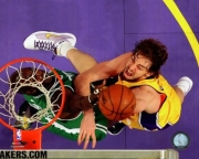 Pau Gasol Game 3 of the 2008 NBA Finals Ac - Sports Photo Print | Posters from Posterazzi