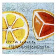 Citrus text - mini - Art Print by Angela Moulton | Poster Prints from Posterazzi