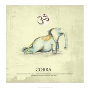 Elephant Yoga, Cobra Pose - Art Print | Poster Prints from Posterazzi