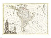 1762 Janvier Map of South America - Art Print | Poster Prints from Posterazzi