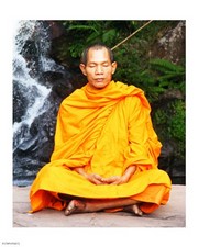 Abbot of Watkungtaphao in Phu Soidao Waterfall 8.00 x 10.00 Poster Print