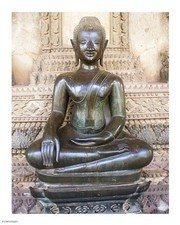 Bouddha Bhumisparsha Mudra 8.00 x 10.00 Poster Print