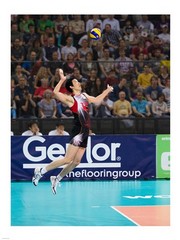 Volleyball Jump Serve 18.00 x 24.00 Poster Print