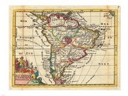 1747 La Feuille Map of South America - Art Print | Poster Prints from Posterazzi