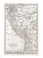 1780 Raynal and Bonne Map of Peru - Art Print | Poster Prints from Posterazzi