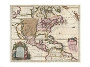 1698 Louis Hennepin Map of North America - Art Print | Poster Prints from Posterazzi