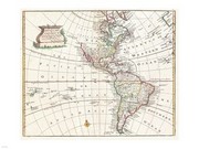 1747 Bowen Map of North America and South America - Art Print | Poster Prints from Posterazzi
