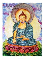 Meditating On A Lotus - Art Print by Natalie Talocci | Poster Prints from Posterazzi