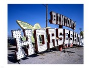 Binions Horseshoe Casino sign at Neon Boneyard, Las Vegas - Art Print | Poster Prints from Posterazzi