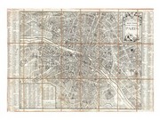 1780 Esnauts and Rapilly Case Map of Paris - Art Print | Poster Prints from Posterazzi