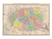 1867 Logerot Map of Paris, France - Art Print | Poster Prints from Posterazzi