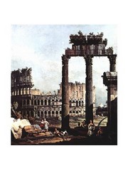 Colosseum and the ruins of the Temple of Castor et Pollux - Art Print | Poster Prints from Posterazzi