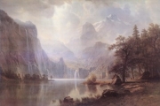 In The Mountains - Art Print by Albert Bierstadt | Movie Poster Prints from Posterazzi