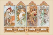 4 Seasons - Art Print by Alphonse Mucha | Movie Poster Prints from Posterazzi