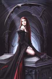 Anne Stokes - Await The Night - Art Print by Anne Stokes | Movie Poster Prints from Posterazzi