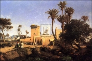 Moorish Buildings at Elche Spain - Art Print by Adolphe Balfourier | Movie Poster Prints from Posterazzi