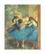 Blue Dancers - Art Print by Edgar Degas | Movie Poster Prints from Posterazzi