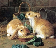 Bunnies' Meal I - Art Print by Alfred Barber | Movie Poster Prints from Posterazzi