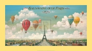 Ballooning Over Paris - Art Print by I. Lane | Movie Poster Prints from Posterazzi