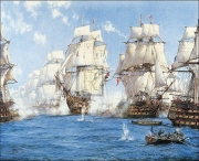 Battle of Trafalgar - Art Print by Montague Dawson | Movie Poster Prints from Posterazzi